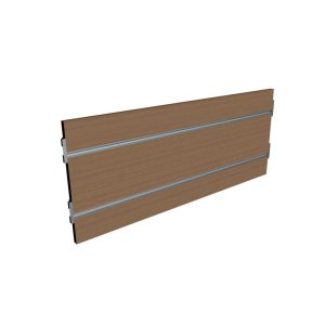 Trasera de madera con perfiles de aluminio